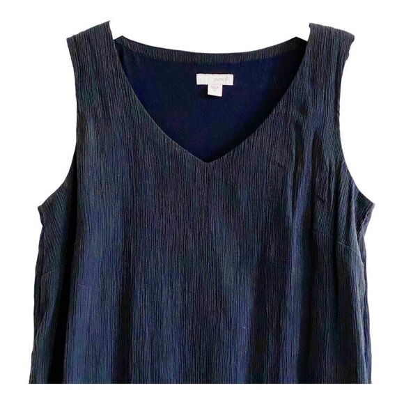 Pure Jill Textured mixed media dress, , Navy, Size XS - Picture 5 of 9